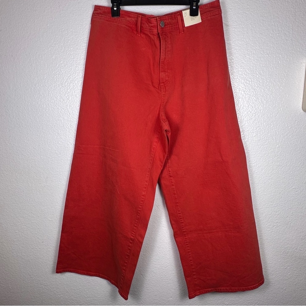 Universal Thread Women's Red Sailor Wide-Leg Twill Pants Size 17